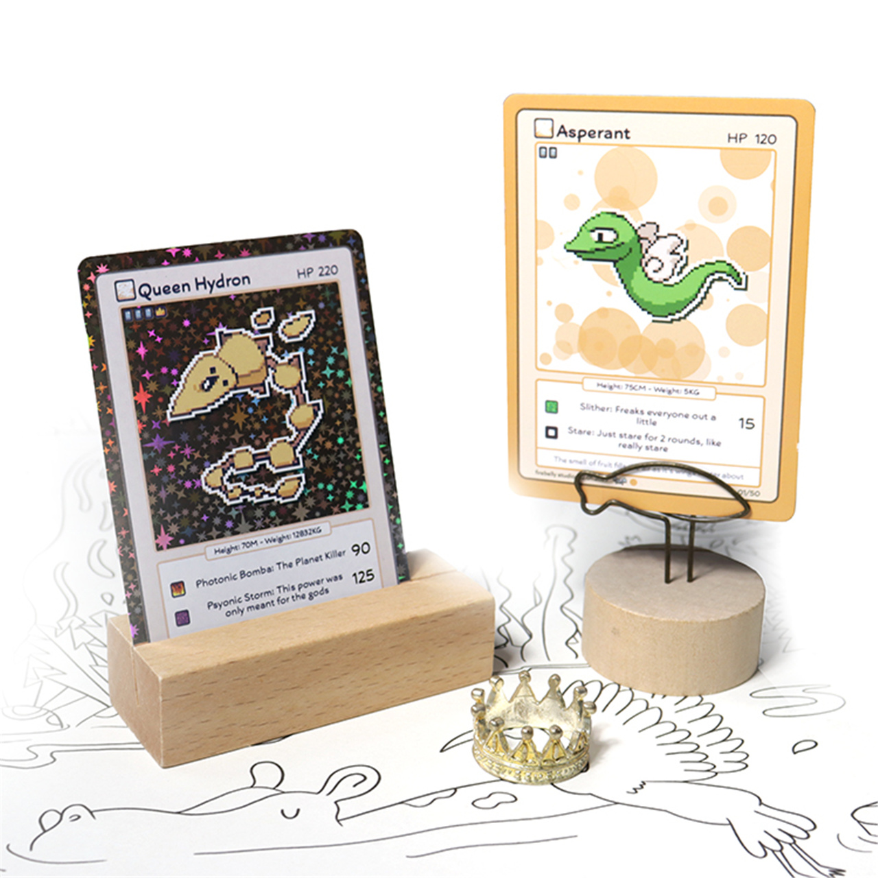 Custom Cartoon Holographic Trading Cards Set