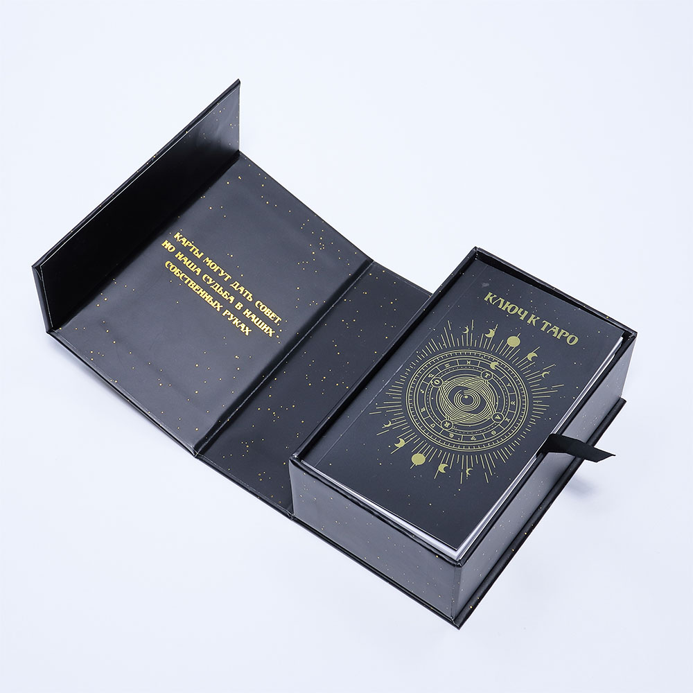 Custom Black & Gold Celestial Tarot C...