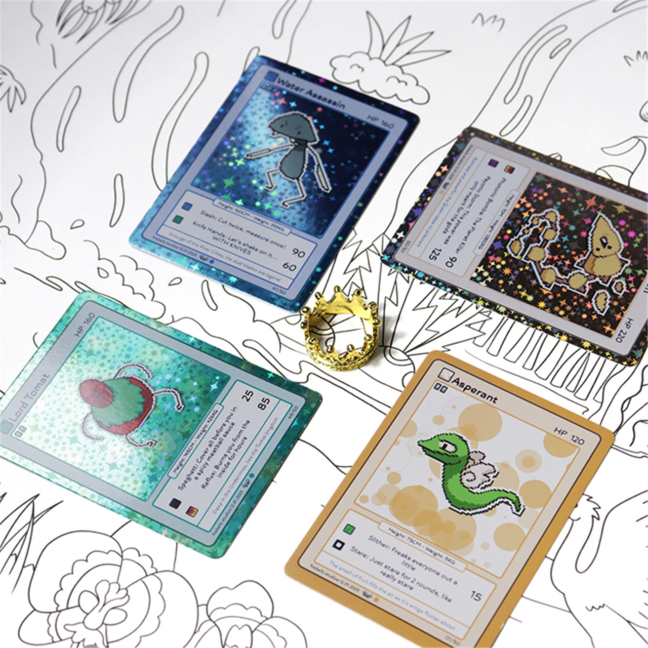 Custom Cartoon Holographic Trading Cards Set (4).JPG