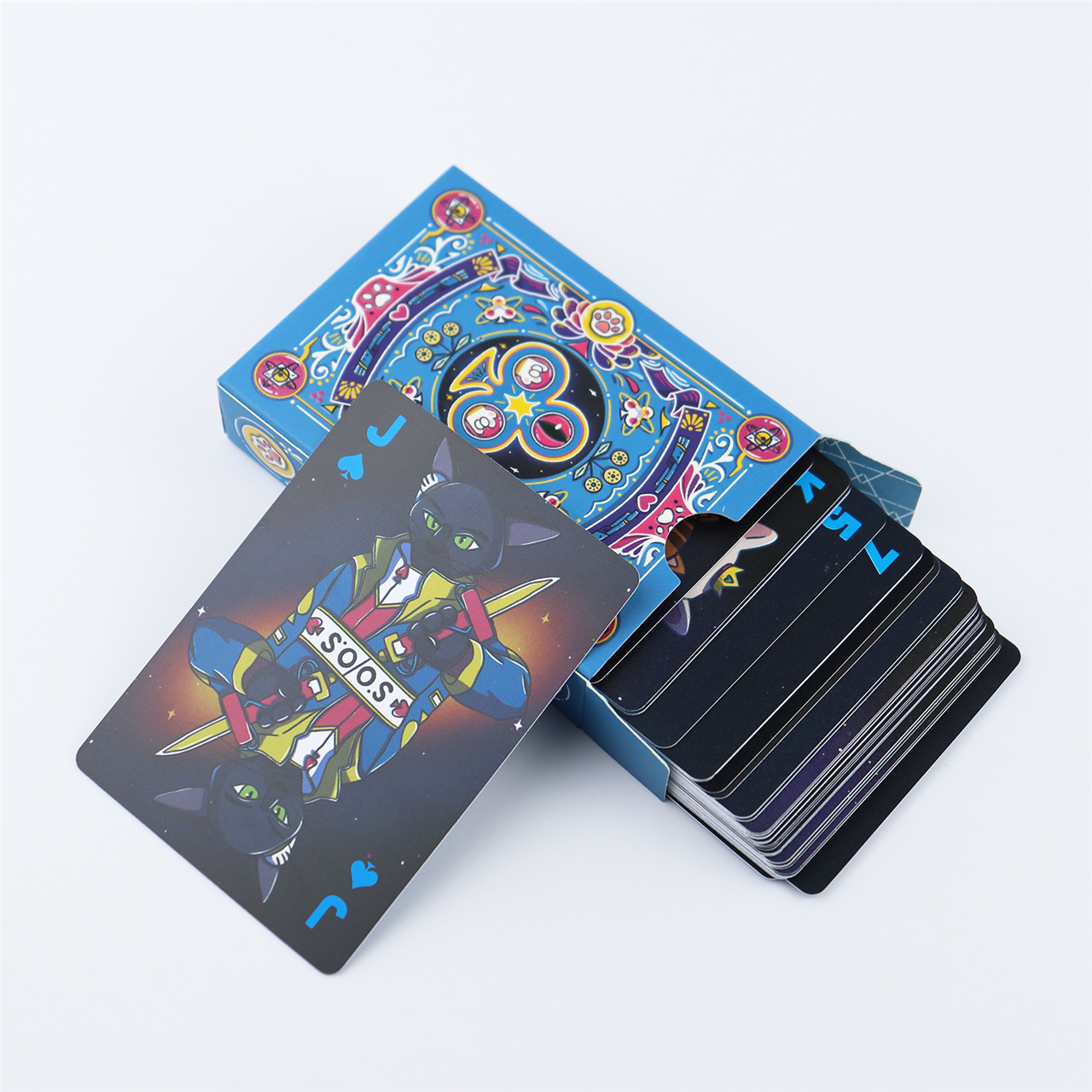 Custom Blue - Black Fantasy Plastic Playing Cards  ( (11).jpg