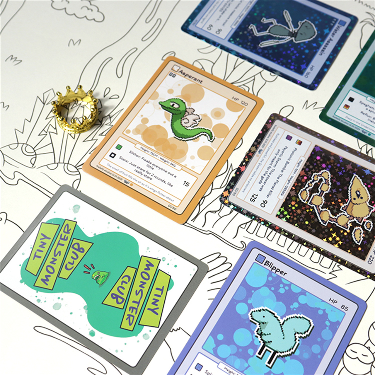 Custom Cartoon Holographic Trading Cards Set (3).JPG
