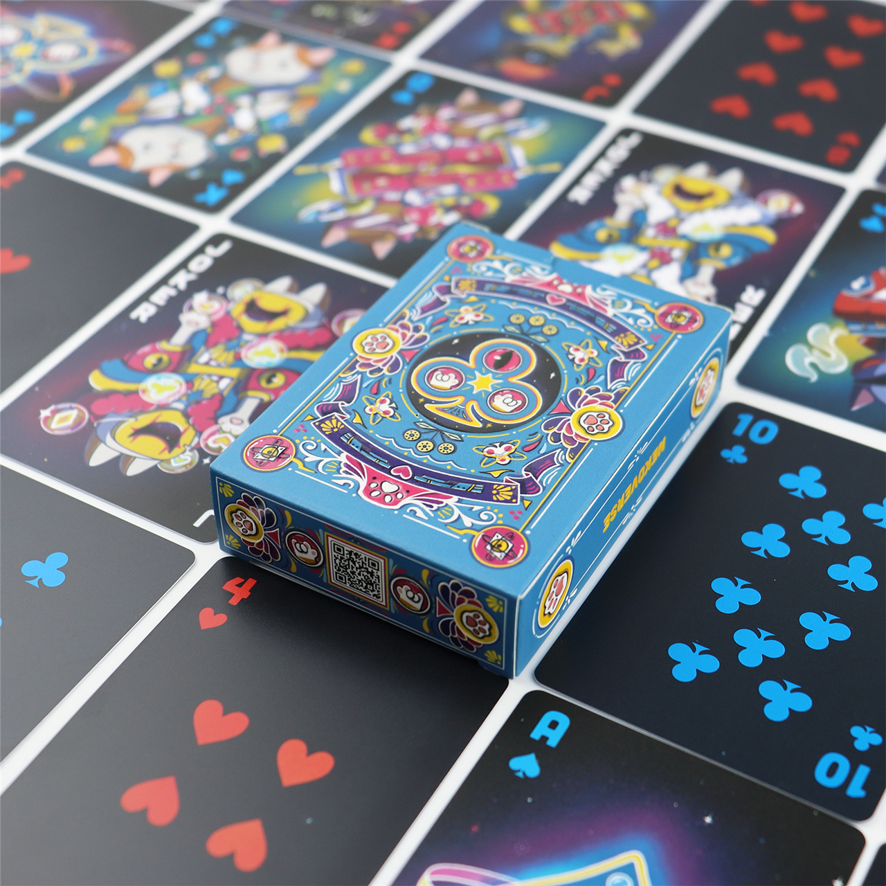 Custom Blue - Black Fantasy Plastic Playing Cards  ( (8).jpg