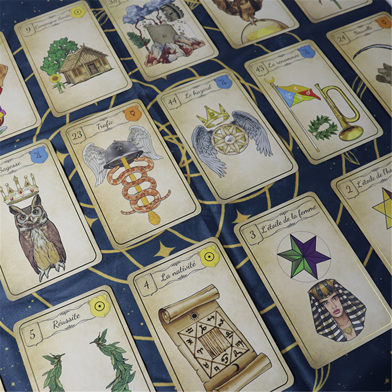 Custom Black - Blue Gold Foil Tarot Cards Set (11).JPG